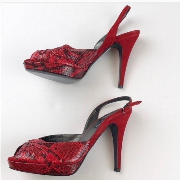 Claudia Ciuti stiletto open toe snake print - Picture 3 of 5